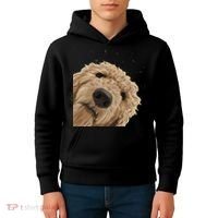Funny Curious Dog Labradoodle Kids Hoodie thumb 4