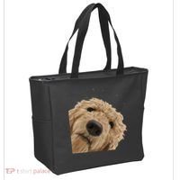 Funny Curious Dog Labradoodle Tote Bag thumb 2