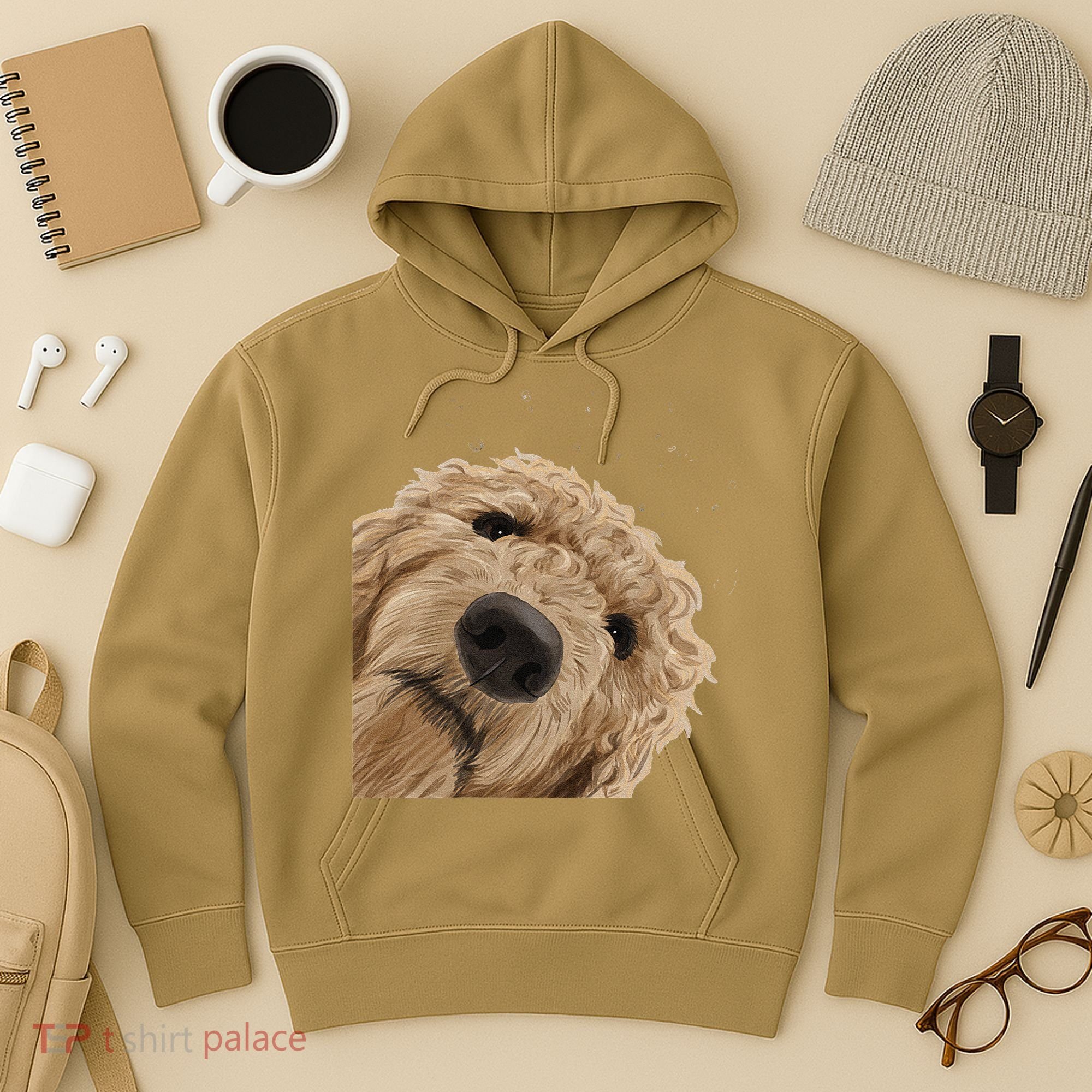 Funny Curious Dog Labradoodle Hoodie