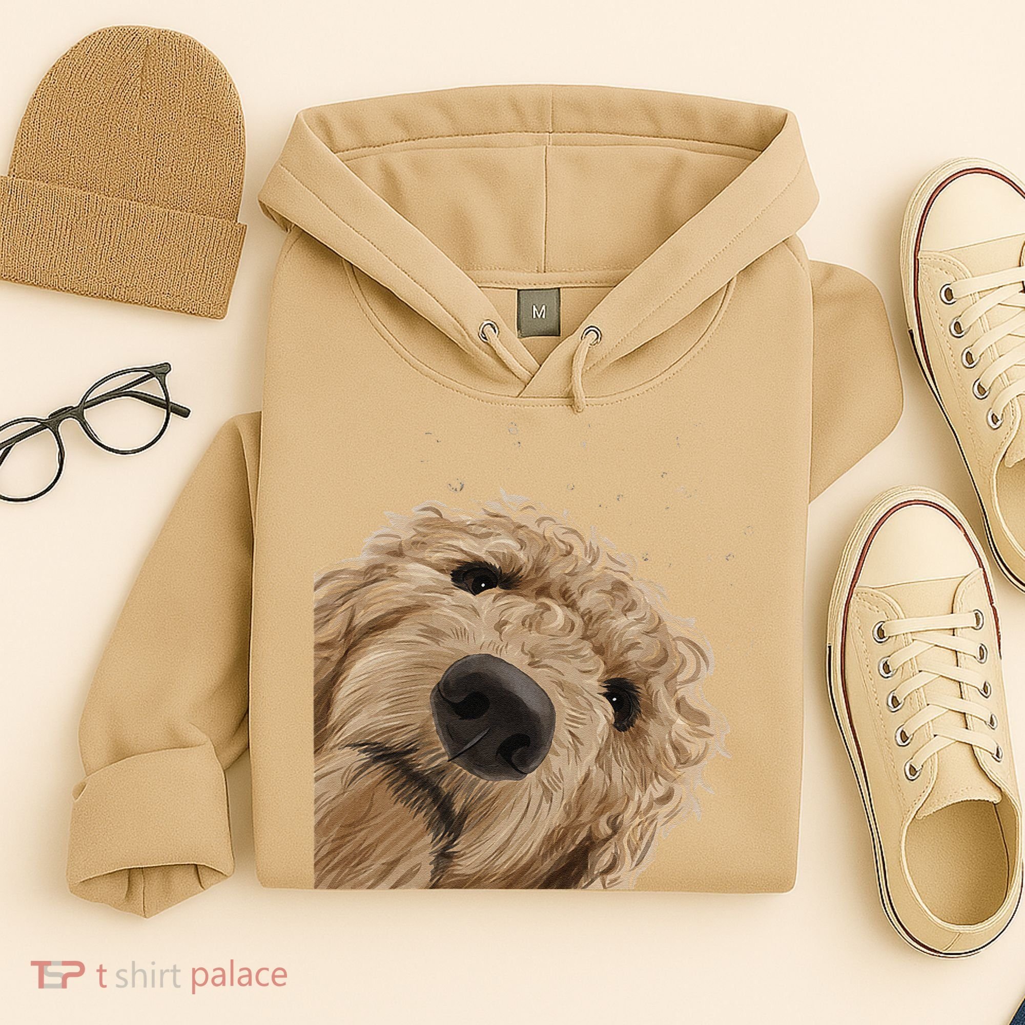 Funny Curious Dog Labradoodle Hoodie
