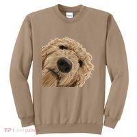 Funny Curious Dog Labradoodle Sweatshirt thumb 0