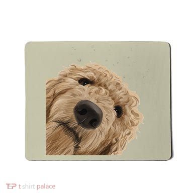Funny Curious Dog Labradoodle Mousepad