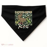 Funny Camo Daddysaurus Rex Gift USA-Made Doggie Bandana thumb 0