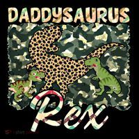Funny Camo Daddysaurus Rex Gift Backpack thumb 2