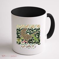 Funny Camo Daddysaurus Rex Gift Coffee Mug thumb 1