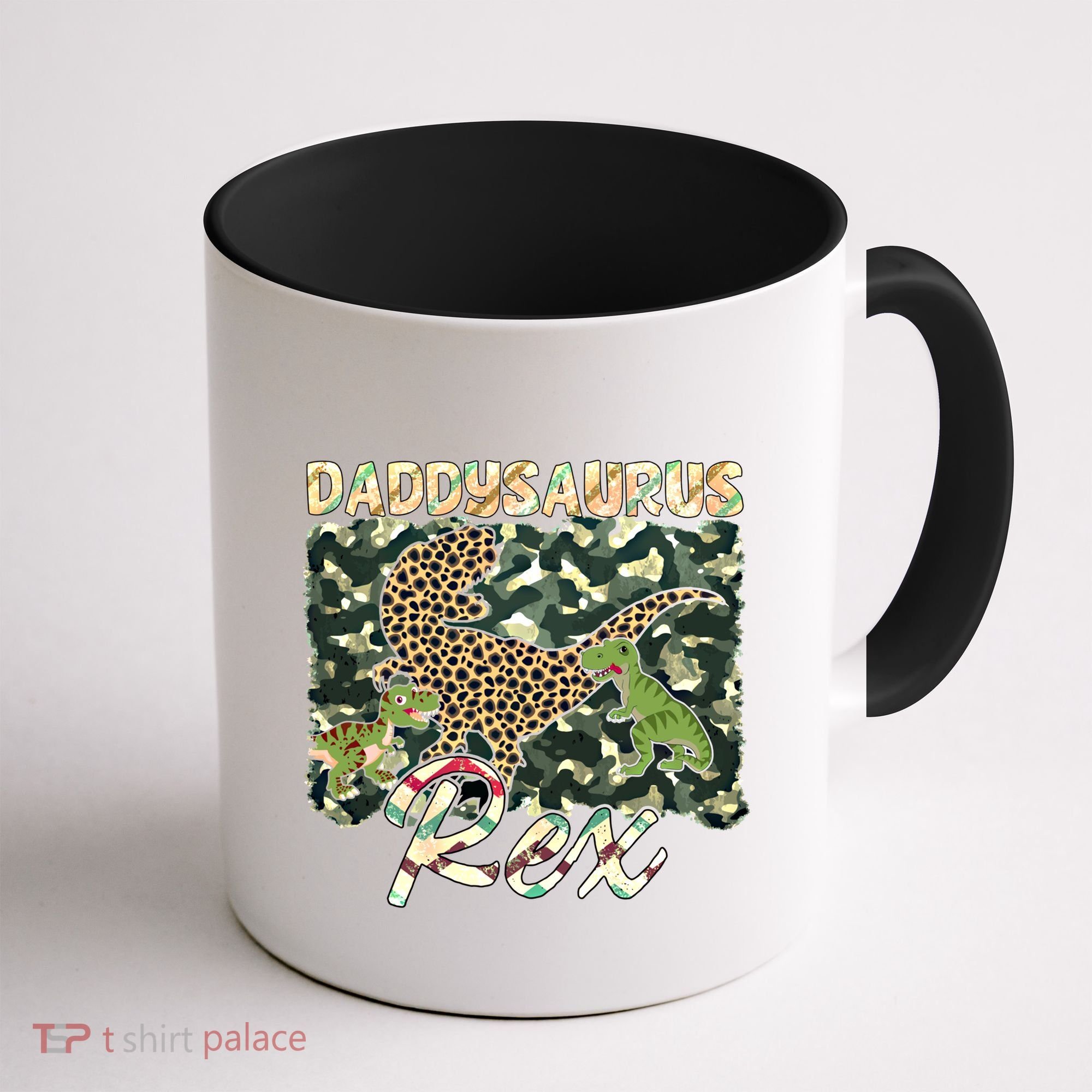 Funny Camo Daddysaurus Rex Gift Coffee Mug