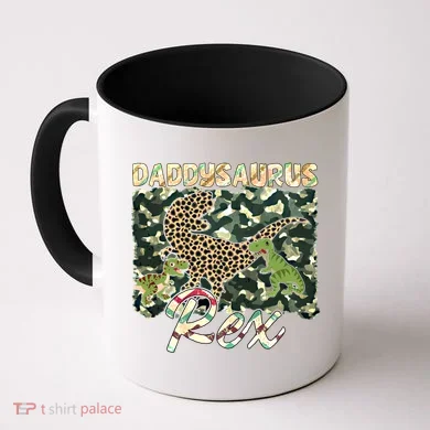 Funny Camo Daddysaurus Rex Gift Coffee Mug