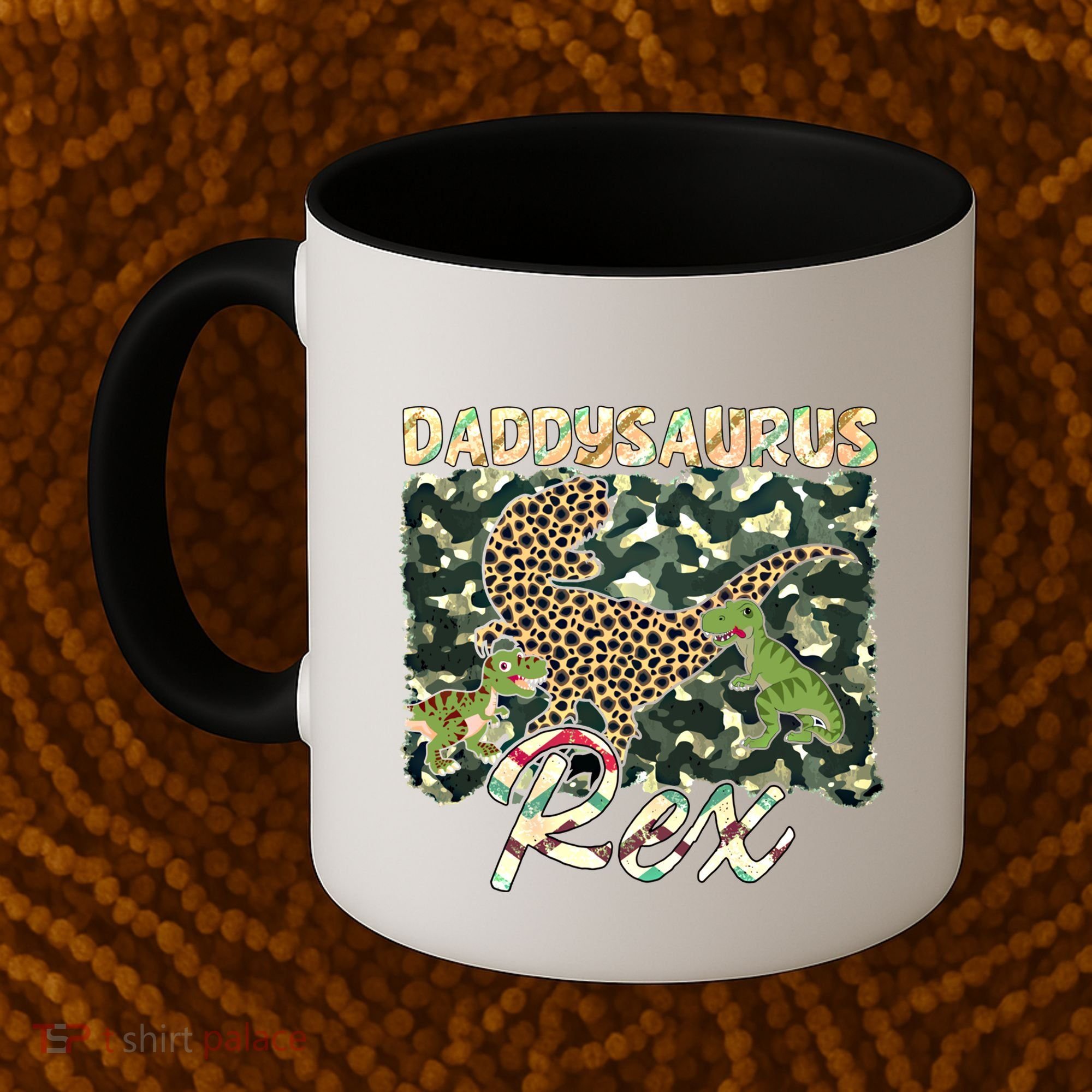 Funny Camo Daddysaurus Rex Gift Coffee Mug