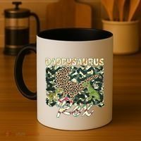 Funny Camo Daddysaurus Rex Gift Coffee Mug thumb 4