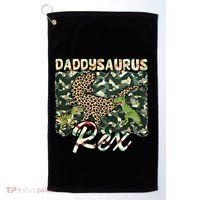 Funny Camo Daddysaurus Rex Gift Golf Towel thumb 0
