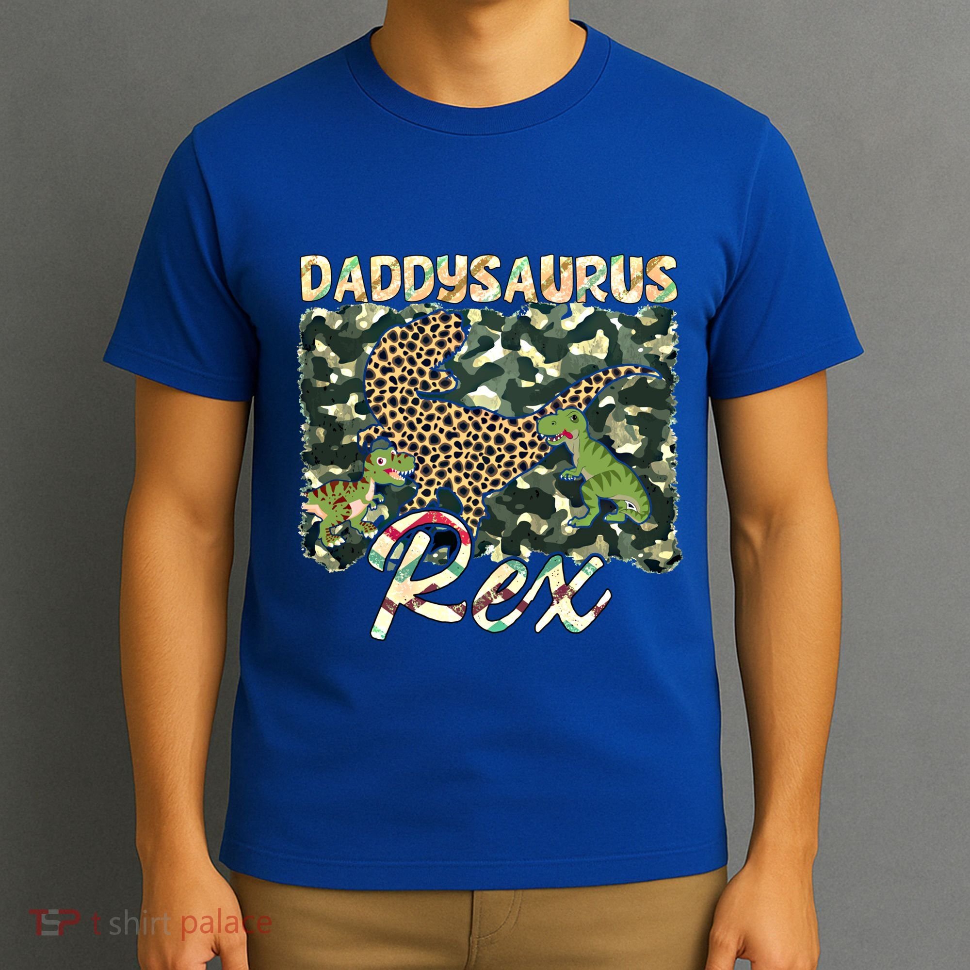 Funny Camo Daddysaurus Rex Gift T-Shirt