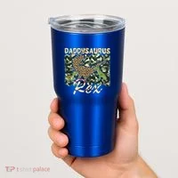 Funny Camo Daddysaurus Rex Gift Tumbler thumb 2