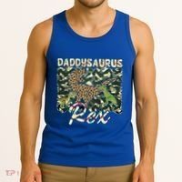 Funny Camo Daddysaurus Rex Gift Tank Top thumb 3