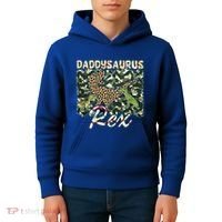 Funny Camo Daddysaurus Rex Gift Kids Hoodie thumb 4