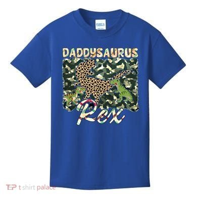 Funny Camo Daddysaurus Rex Gift Kids T-Shirt