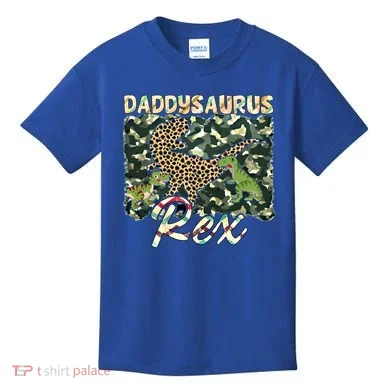 Funny Camo Daddysaurus Rex Gift Kids T-Shirt