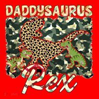 Funny Camo Daddysaurus Rex Gift Santa Hat thumb 1