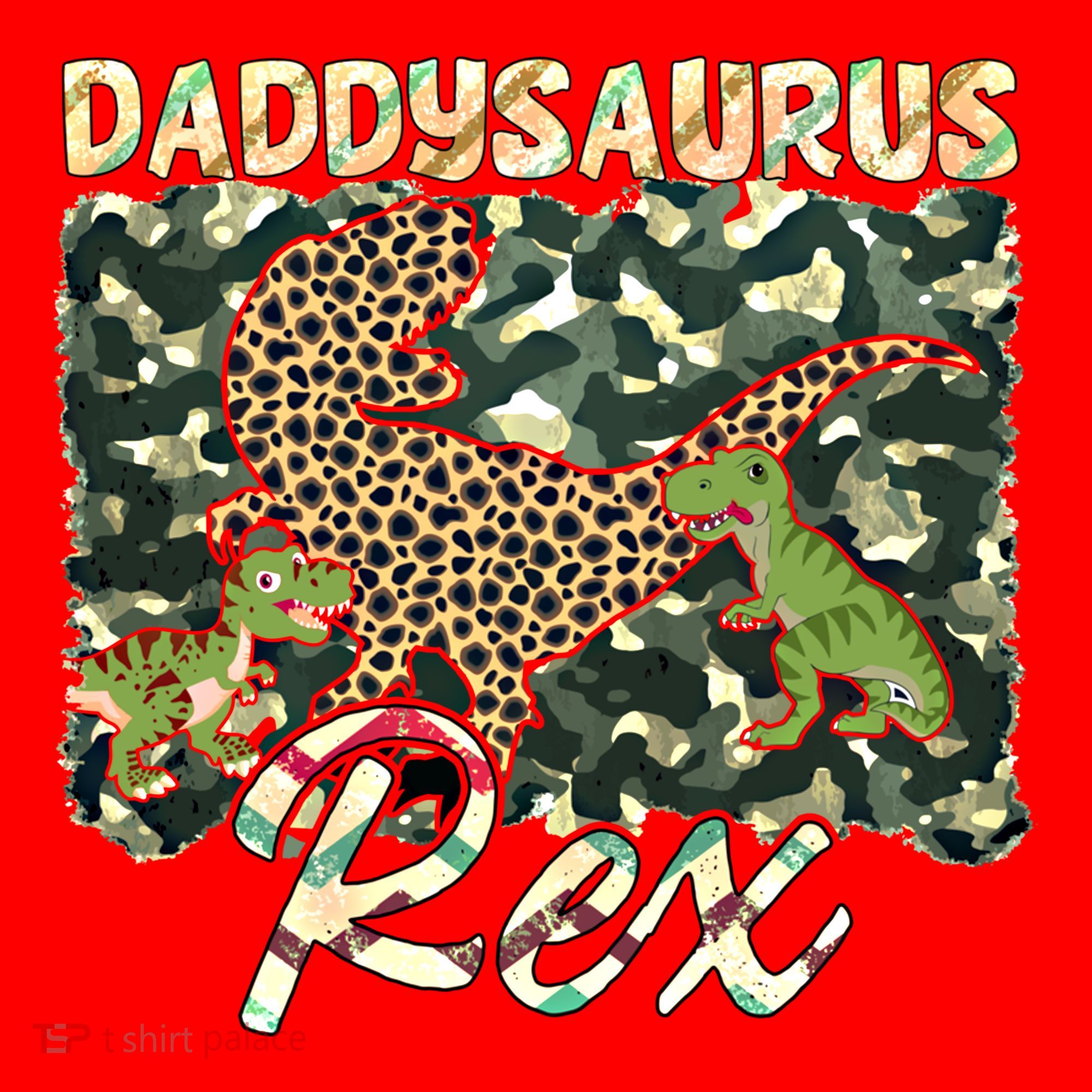 Funny Camo Daddysaurus Rex Gift Santa Hat