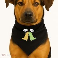 Funny Cute Dinosaur Trex Hug Me I'm Trying USA-Made Doggie Bandana thumb 1