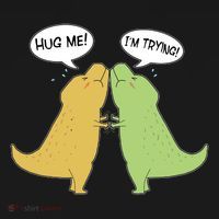 Funny Cute Dinosaur Trex Hug Me I'm Trying Ornament thumb 1