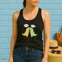 Funny Cute Dinosaur Trex Hug Me I'm Trying Women's Tank Top thumb 2