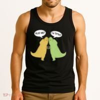 Funny Cute Dinosaur Trex Hug Me I'm Trying Tank Top thumb 3