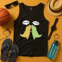 Funny Cute Dinosaur Trex Hug Me I'm Trying Tank Top thumb 4