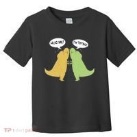 Funny Cute Dinosaur Trex Hug Me I'm Trying Toddler T-Shirt thumb 0