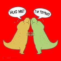 Funny Cute Dinosaur Trex Hug Me I'm Trying Santa Hat thumb 1