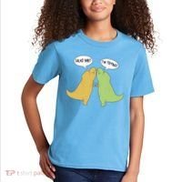 Funny Cute Dinosaur Trex Hug Me I'm Trying Kids T-Shirt thumb 2