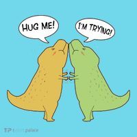 Funny Cute Dinosaur Trex Hug Me I'm Trying Kids T-Shirt thumb 4