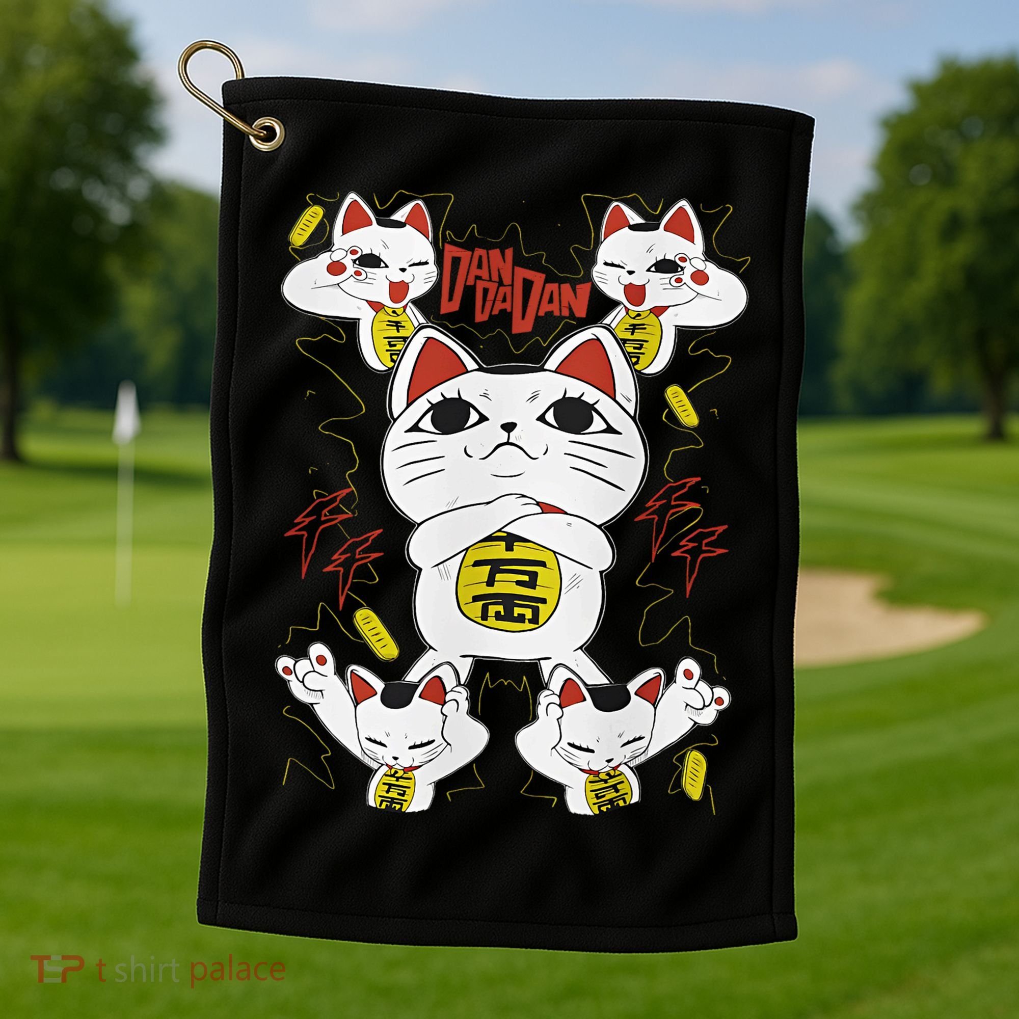 Funny Cat Dan Da Dan Gift Exclusive Golf Towel