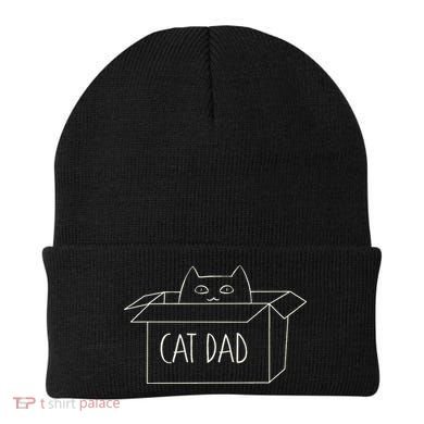 Funny Cat Dad Gift for Father's Day Beanie