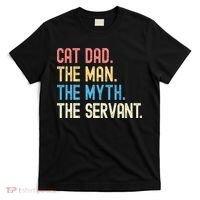 Funny Cat Dad Fathers Day Vintage Ever Cat Lover Daddy Retro T-Shirt thumb 0