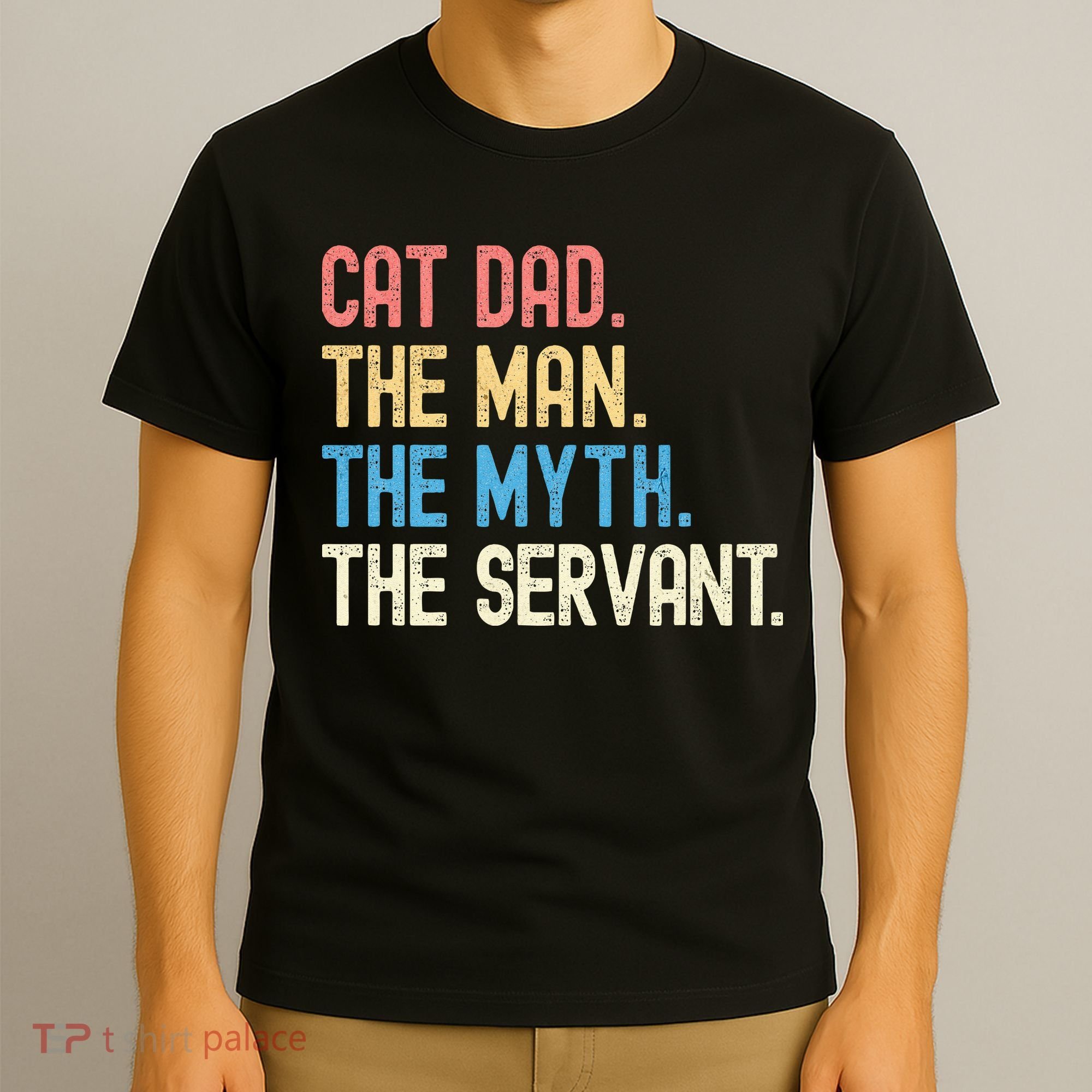 Funny Cat Dad Fathers Day Vintage Ever Cat Lover Daddy Retro T-Shirt