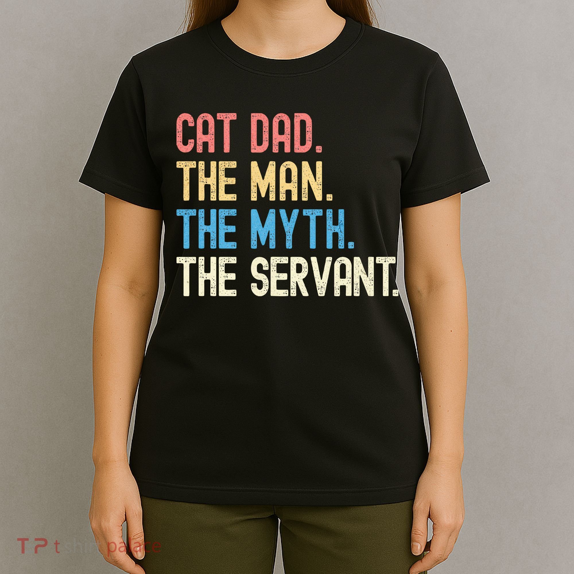 Funny Cat Dad Fathers Day Vintage Ever Cat Lover Daddy Retro T-Shirt