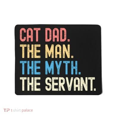 Funny Cat Dad Fathers Day Vintage Ever Cat Lover Daddy Retro Mousepad