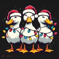 Funny Christmas Ducks Wearing Xmas Hat Light Duck Lover Farm Toddler Hoodie thumb 2