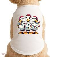 Funny Christmas Ducks Wearing Xmas Hat Light Duck Lover Farm Doggie Tank thumb 0