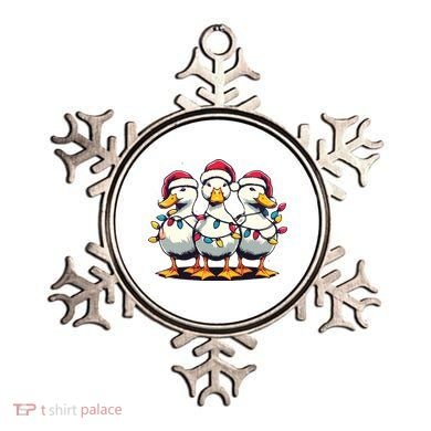 Funny Christmas Ducks Wearing Xmas Hat Light Duck Lover Farm Ornament