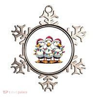 Funny Christmas Ducks Wearing Xmas Hat Light Duck Lover Farm Ornament thumb 0