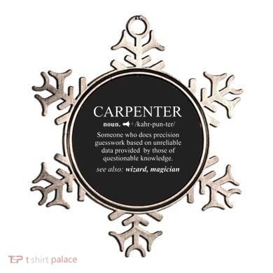 Funny Carpenter Definition Shirts Woodworking Carpentry Gift Ornament