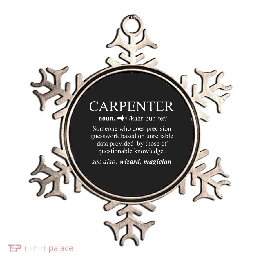Funny Carpenter Definition Shirts Woodworking Carpentry Gift Ornament