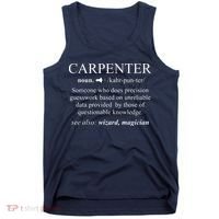 Funny Carpenter Definition Shirts Woodworking Carpentry Gift Tank Top thumb 0