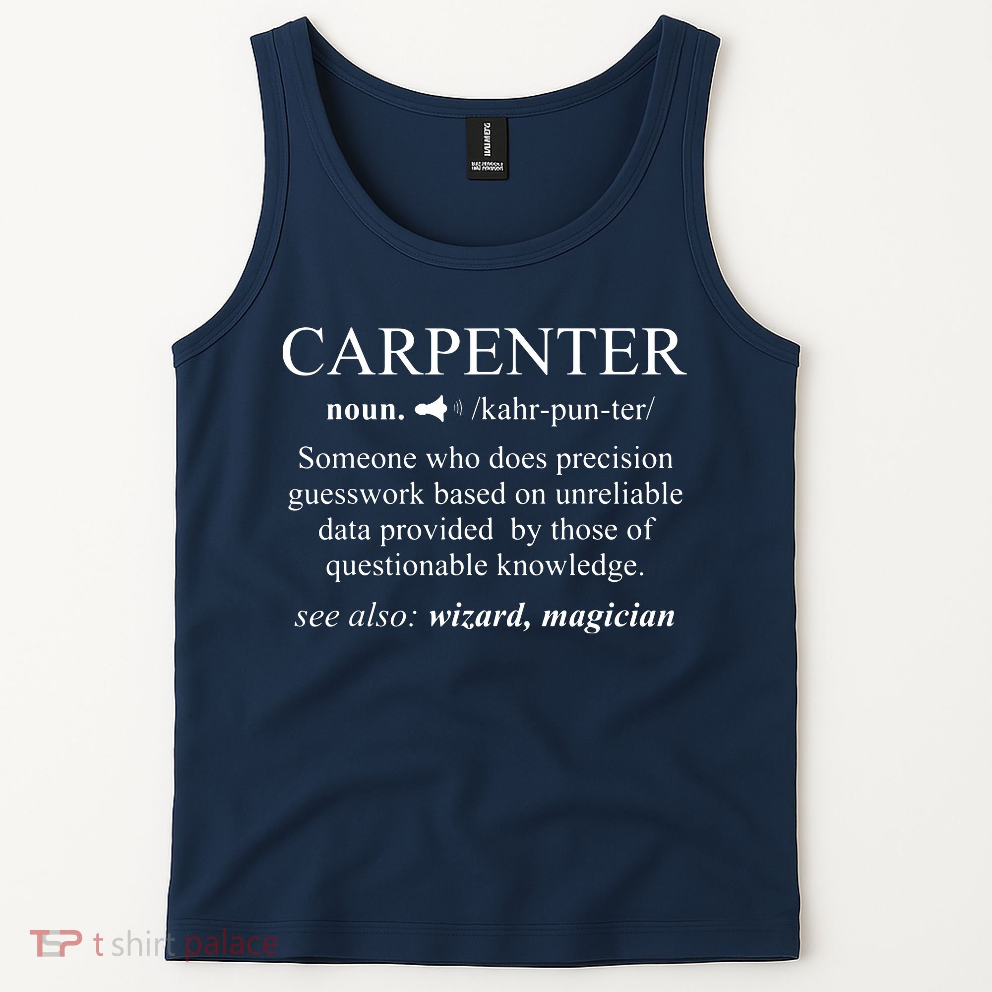 Funny Carpenter Definition Shirts Woodworking Carpentry Gift Tank Top