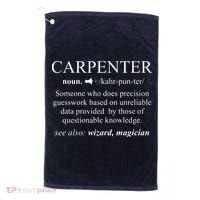 Funny Carpenter Definition Shirts Woodworking Carpentry Gift Golf Towel thumb 0