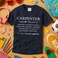 Funny Carpenter Definition Shirts Woodworking Carpentry Gift Kids T-Shirt thumb 3