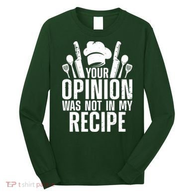 Funny Chef Design For Men Women Cooking Lover Culinary Cook Long Sleeve Shirt
