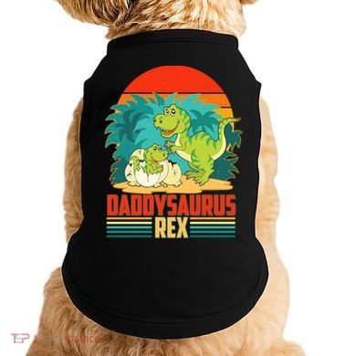 Funny Cute Daddysaurus Rex Doggie Tank