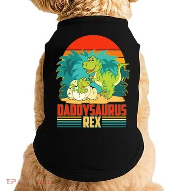 Funny Cute Daddysaurus Rex Doggie Tank